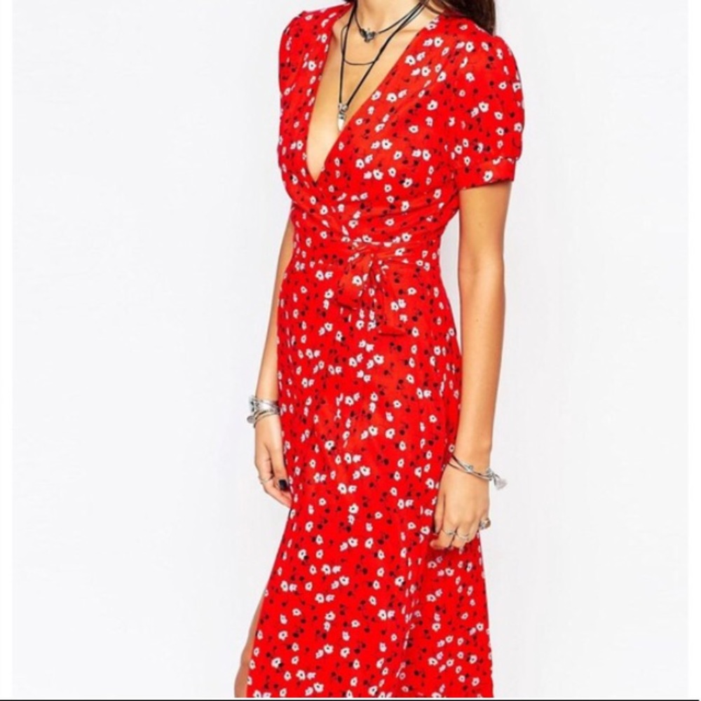 Floral wrap dress